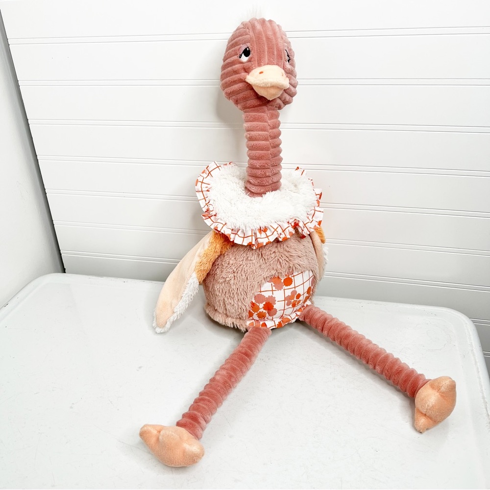 Les Deglingos Pomelo Ostrich plush animal